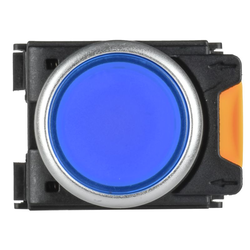 Кнопка с фиксацией d=22мм 1NO+1NC синяя MASTER IEK