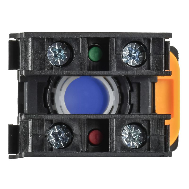 Кнопка с фиксацией d=22мм 1NO+1NC синяя MASTER IEK