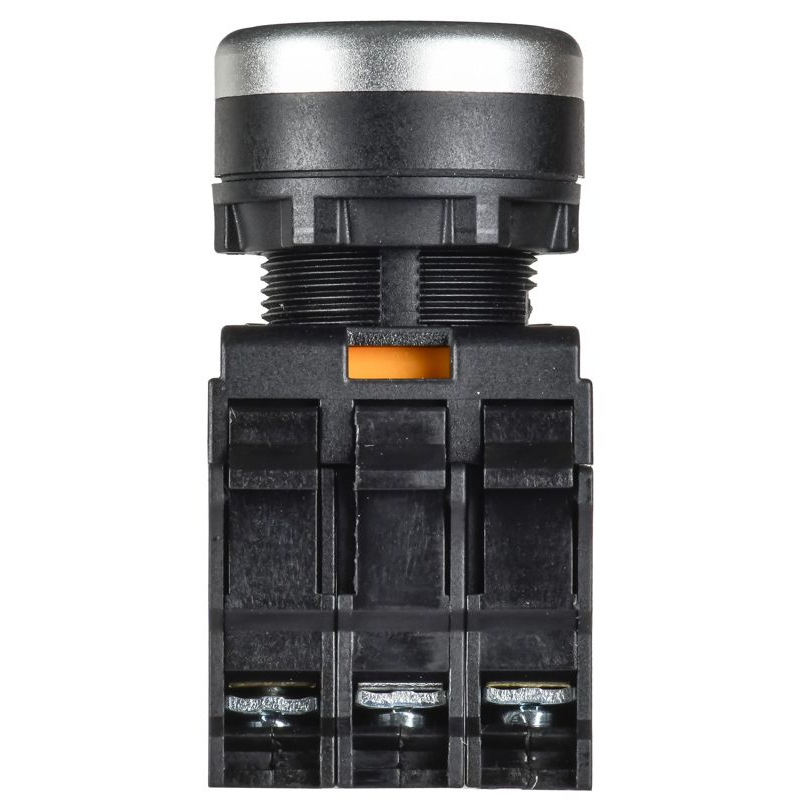 Кнопка с подсветкой и фиксацией d=22мм 1NO+1NC зеленая MASTER IEK