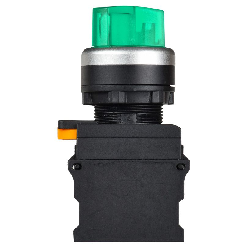 Переключатель с подсвесткой на 2 положения 1NO+1NC зеленый MASTER IEK