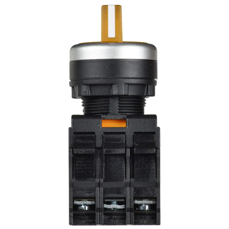 Переключатель с подсветкой на 3 положения 2NO желтый MASTER IEK