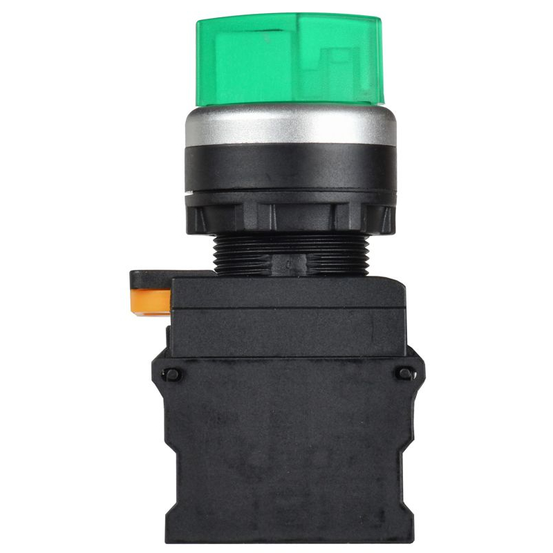 Переключатель с подсветкой на 3 положения 2NO зеленый MASTER IEK