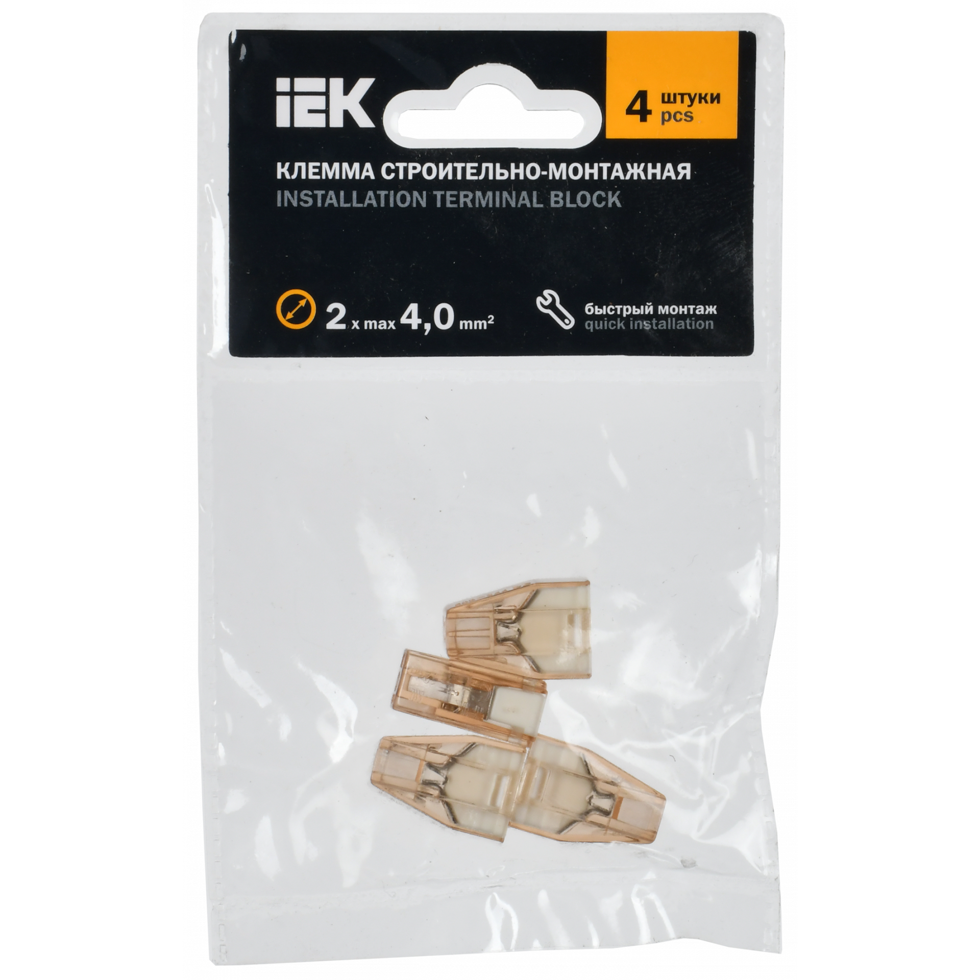 Строительно-монтажная клемма СМК 773-602 (4шт/упак) IEK
