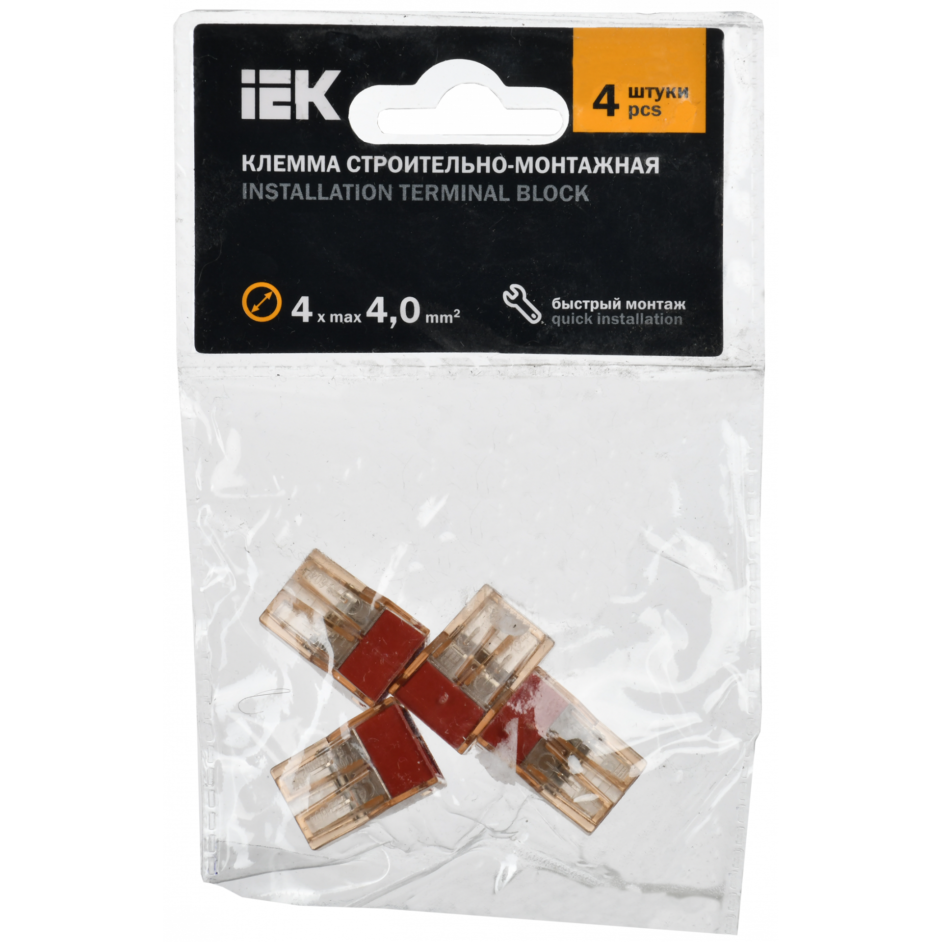 Строительно-монтажная клемма СМК 773-604 (4шт/упак) IEK