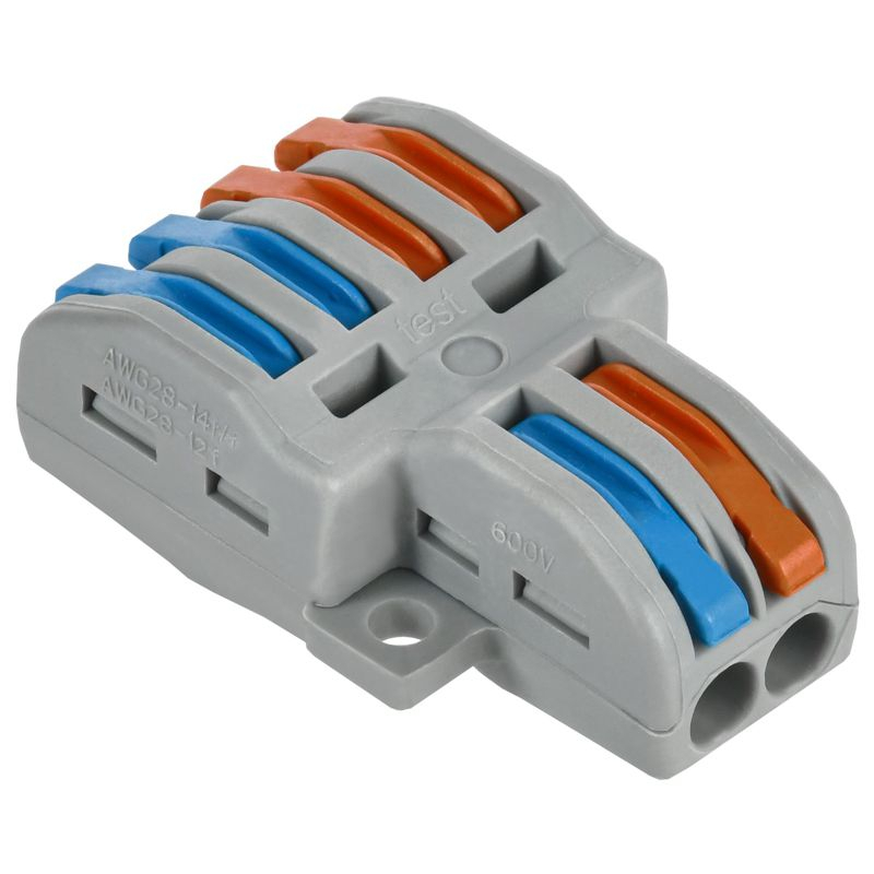 Строительно-монтажная клемма СМК 222-4124 проходная разветвительная (4шт/упак) IEK