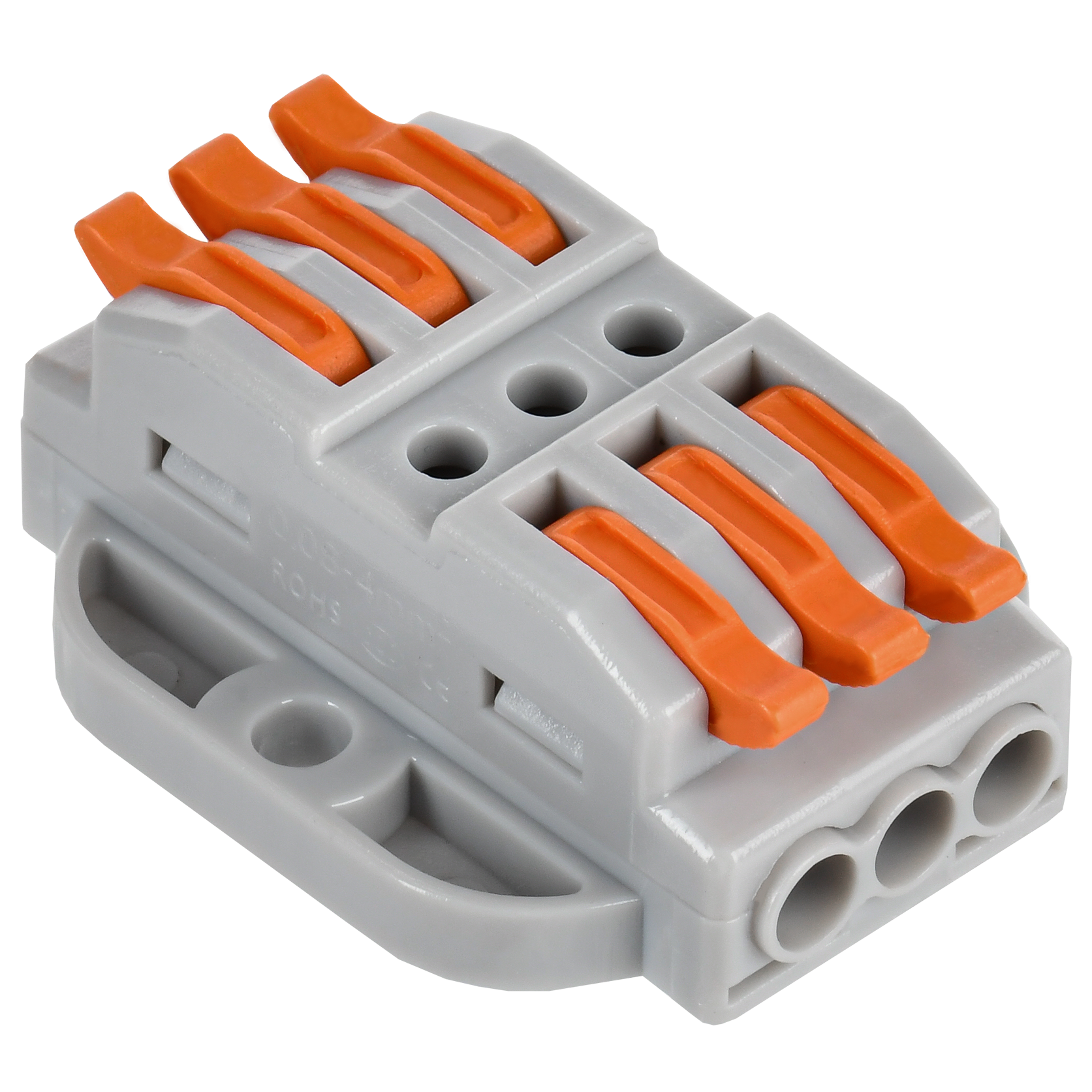 Строительно-монтажная клемма СМК 222-4133P проходная с площадкой (50шт/упак) IEK