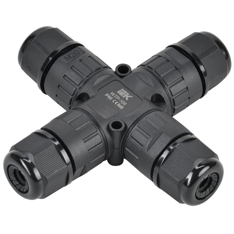 Коннектор кабельный герметичный WTP-108 3 PIN IP68 IEK