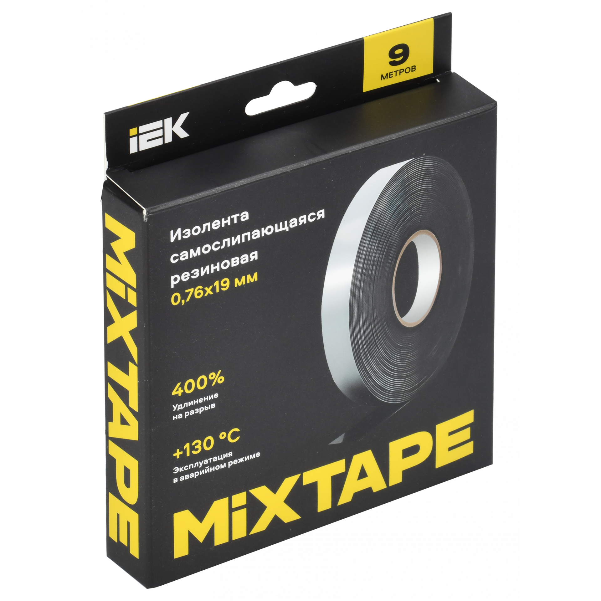 MIXTAPE PRO Изолента самослипающаяся резиновая с подложкой 0,76х19мм 9м 23 IEK