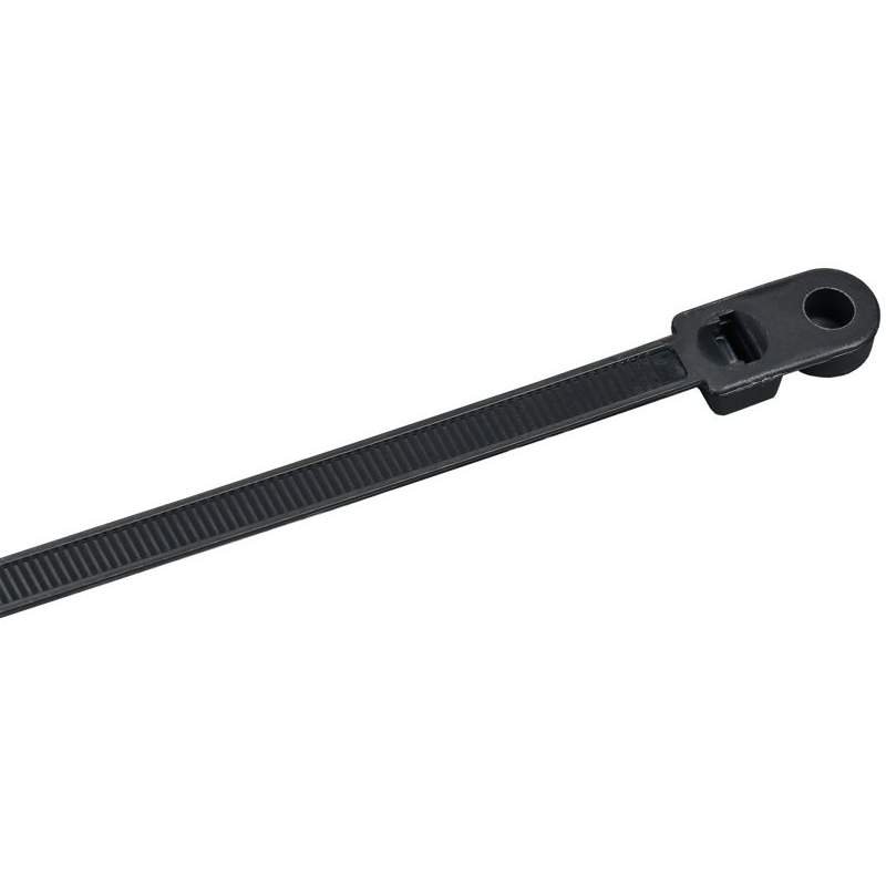 Хомут P6.6 с винтовым креплением черный 7,6х300мм 100шт/упак IEK