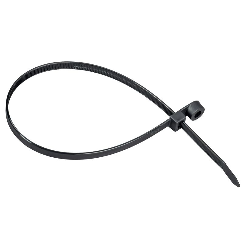 Хомут P6.6 с винтовым креплением черный 7,6х400мм 100шт/упак IEK