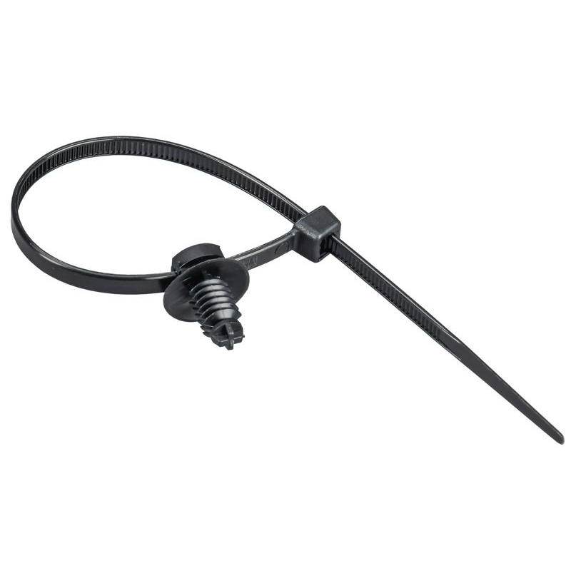 Хомут P6.6 с креплением на елочку черный 4,8х200мм 100шт/упак IEK