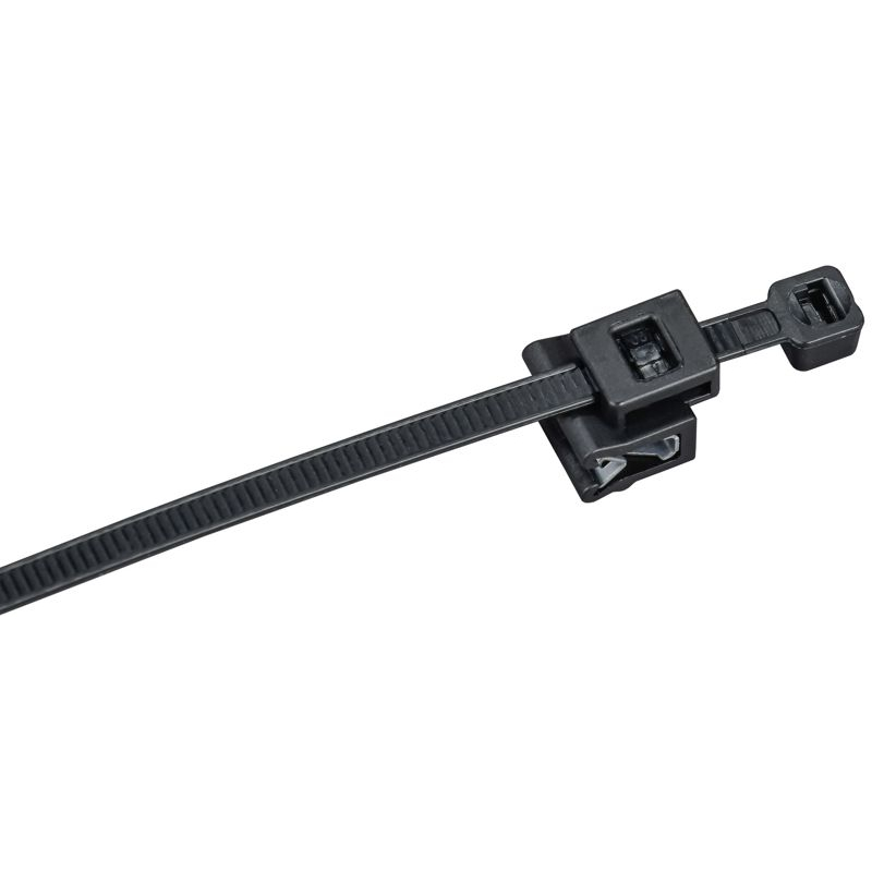 Хомут P6.6 с креплением на кромку черный 4,8х280мм 100шт/упак IEK