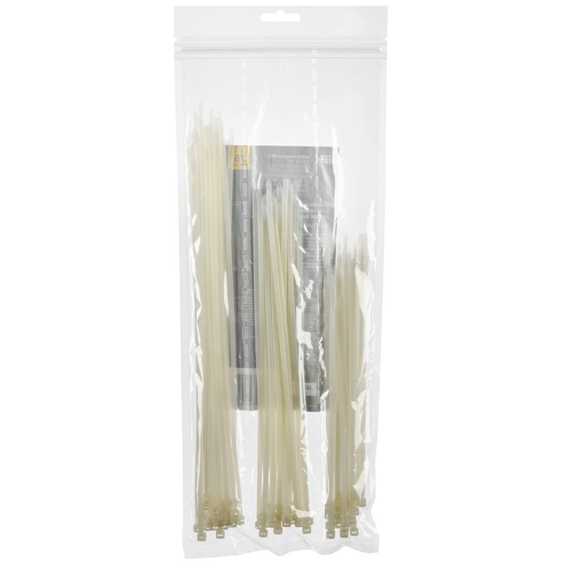 Набор хомутов 3,6х200; 3,6х250; 3,6х300 белые (75шт/упак) IEK