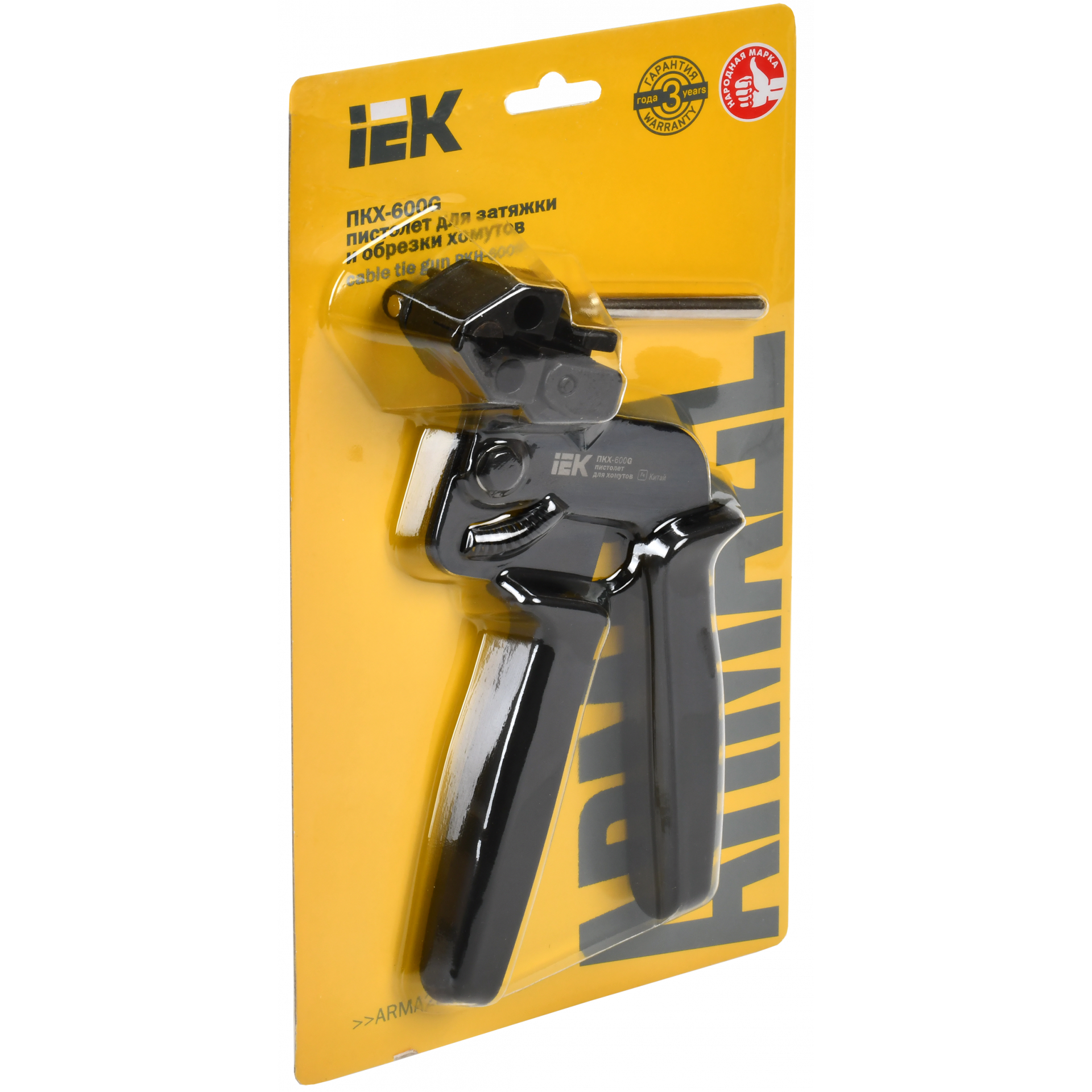 ARMA2L 3 Пистолет для затяжки и обрезки хомутов ПКХ-600G IEK