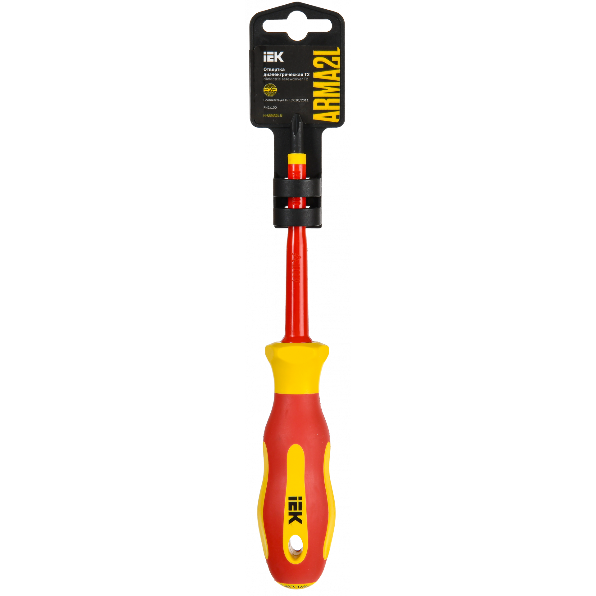 ARMA2L 5 Отвертка диэлектрическая PH2х100 Т2 IEK