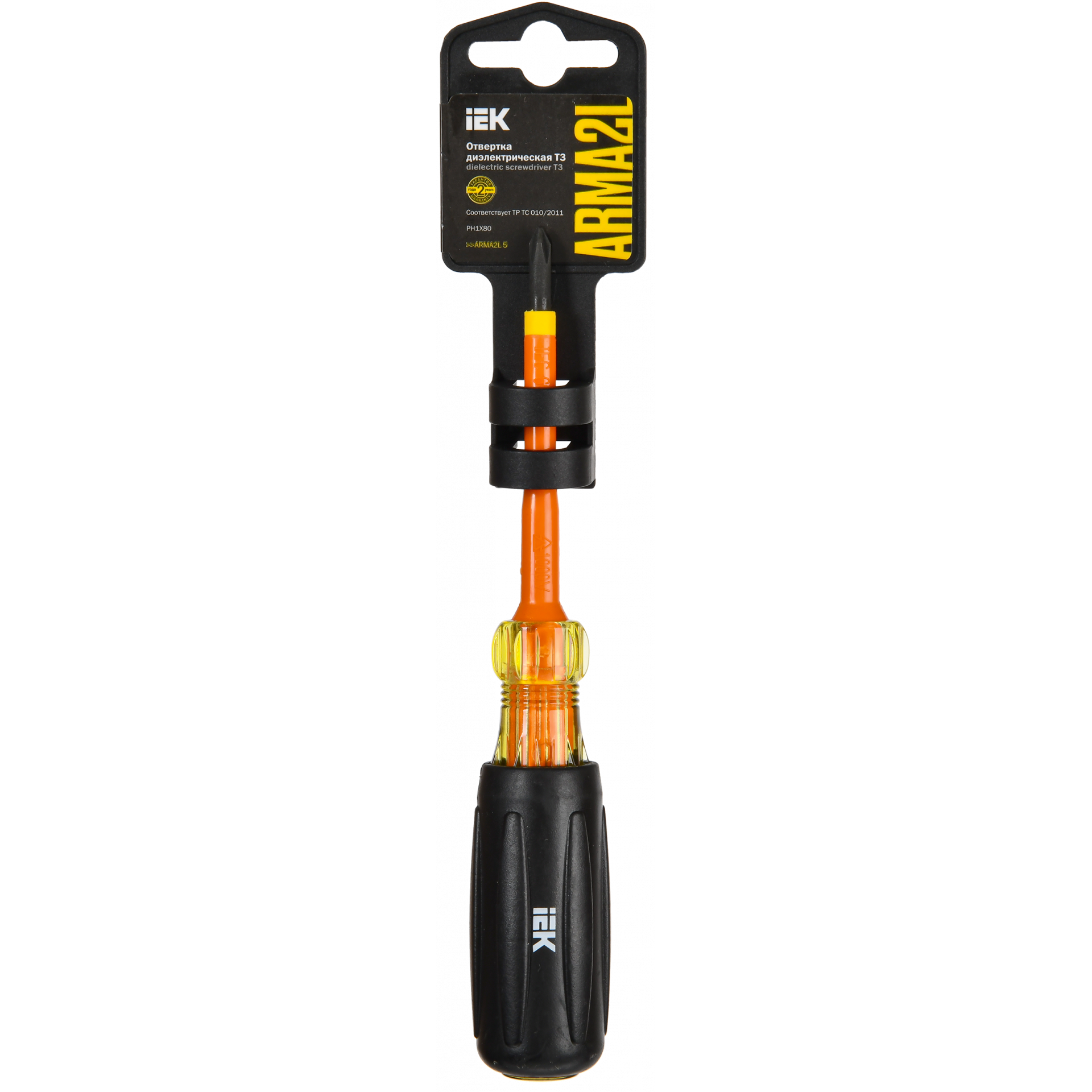 ARMA2L 5 Отвертка диэлектрическая PH1х80 Т3 IEK