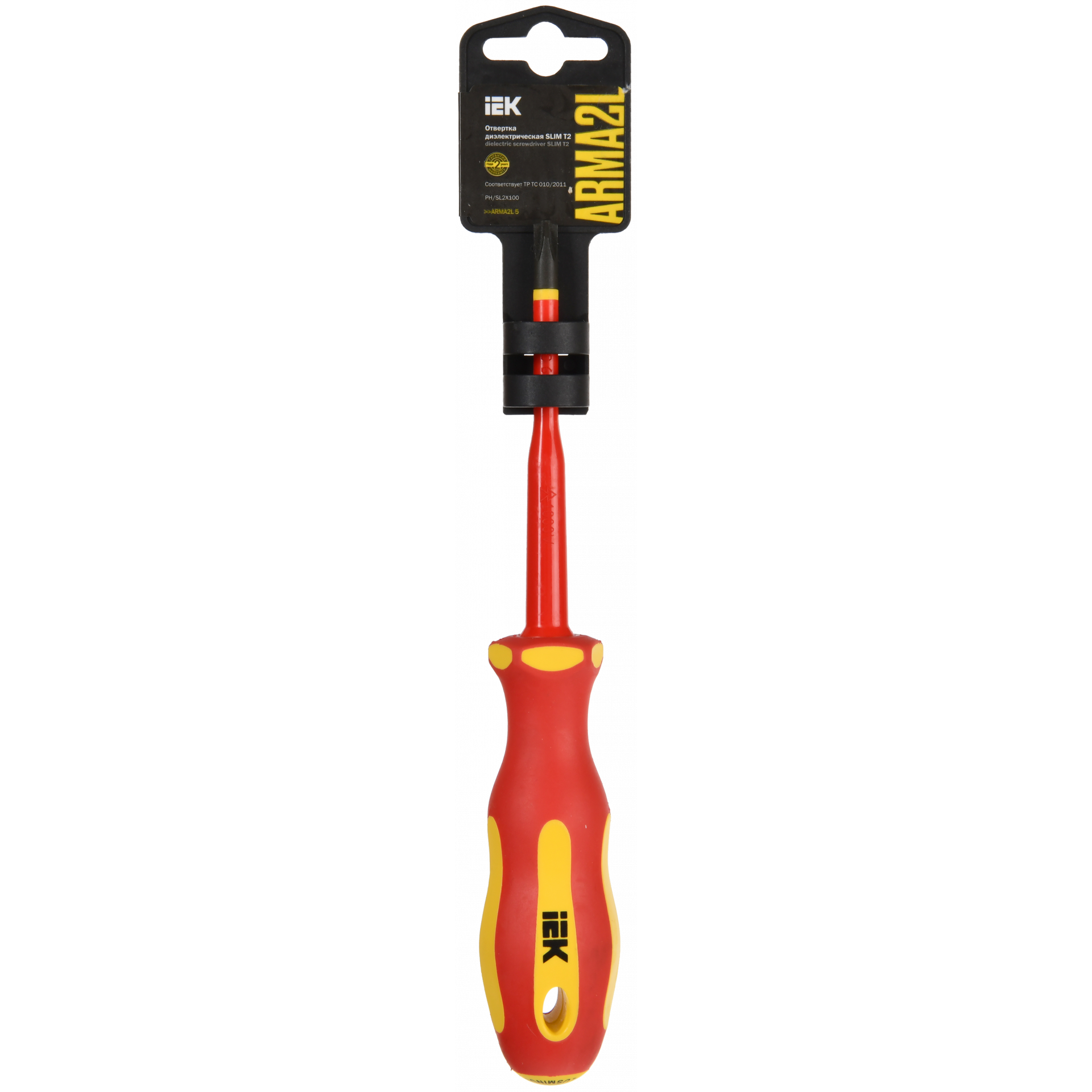 ARMA2L 5 Отвертка диэлектрическая SLIM PH/SL2х100 Т2 IEK