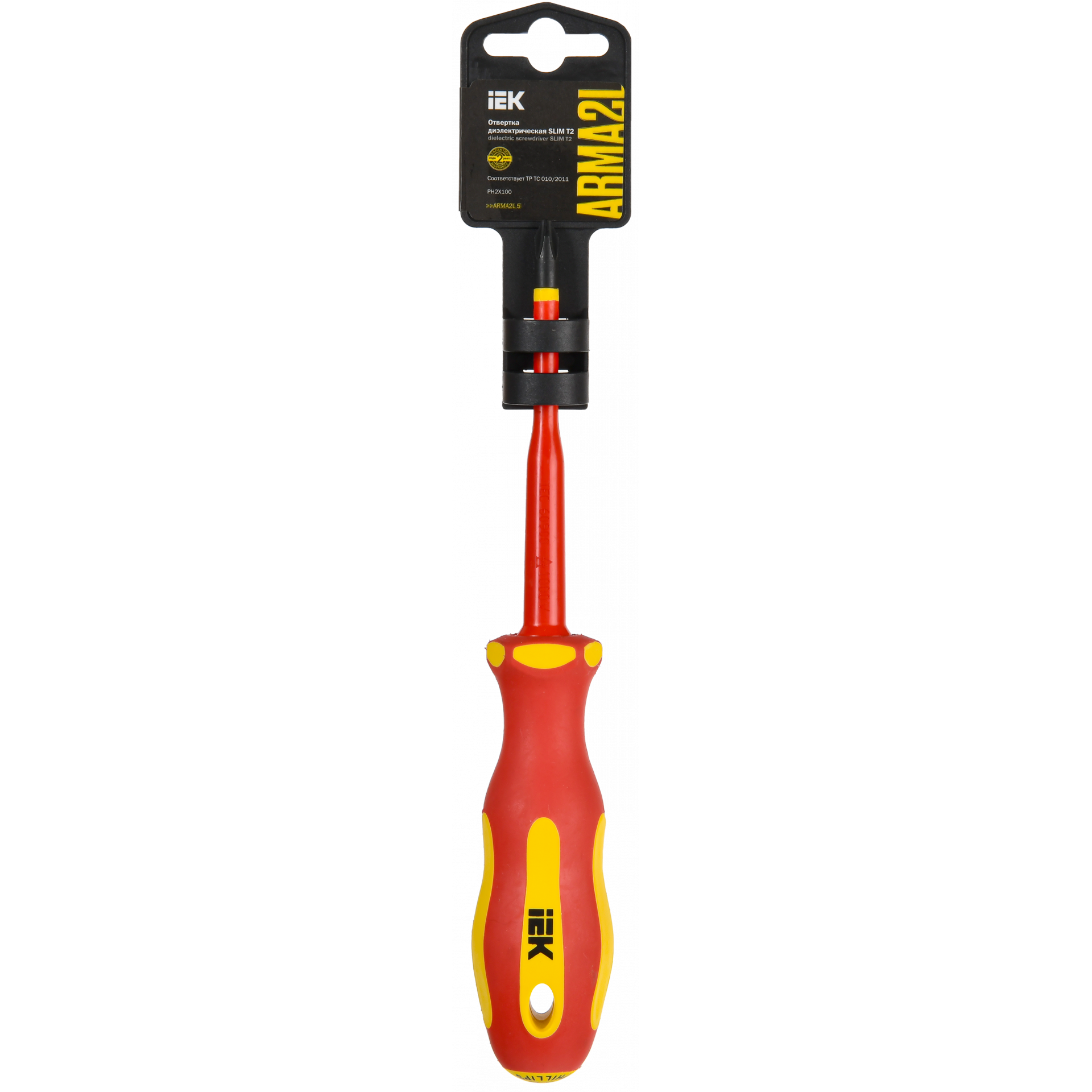 ARMA2L 5 Отвертка диэлектрическая SLIM PH2х100 Т2 IEK