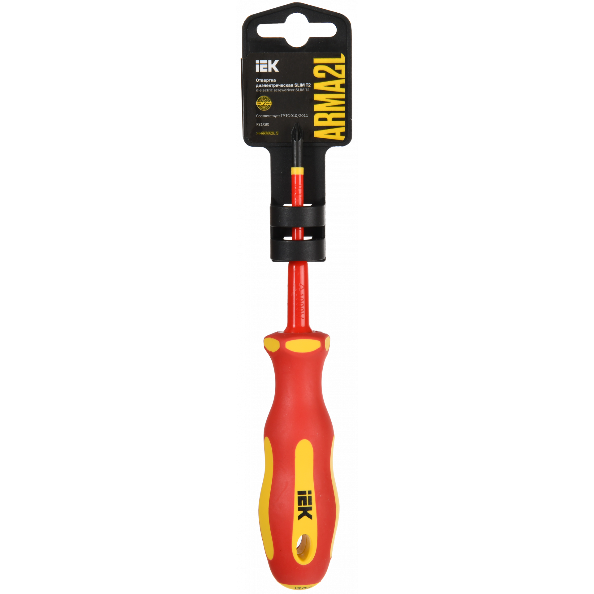 ARMA2L 5 Отвертка диэлектрическая SLIM PZ1х80 Т2 IEK