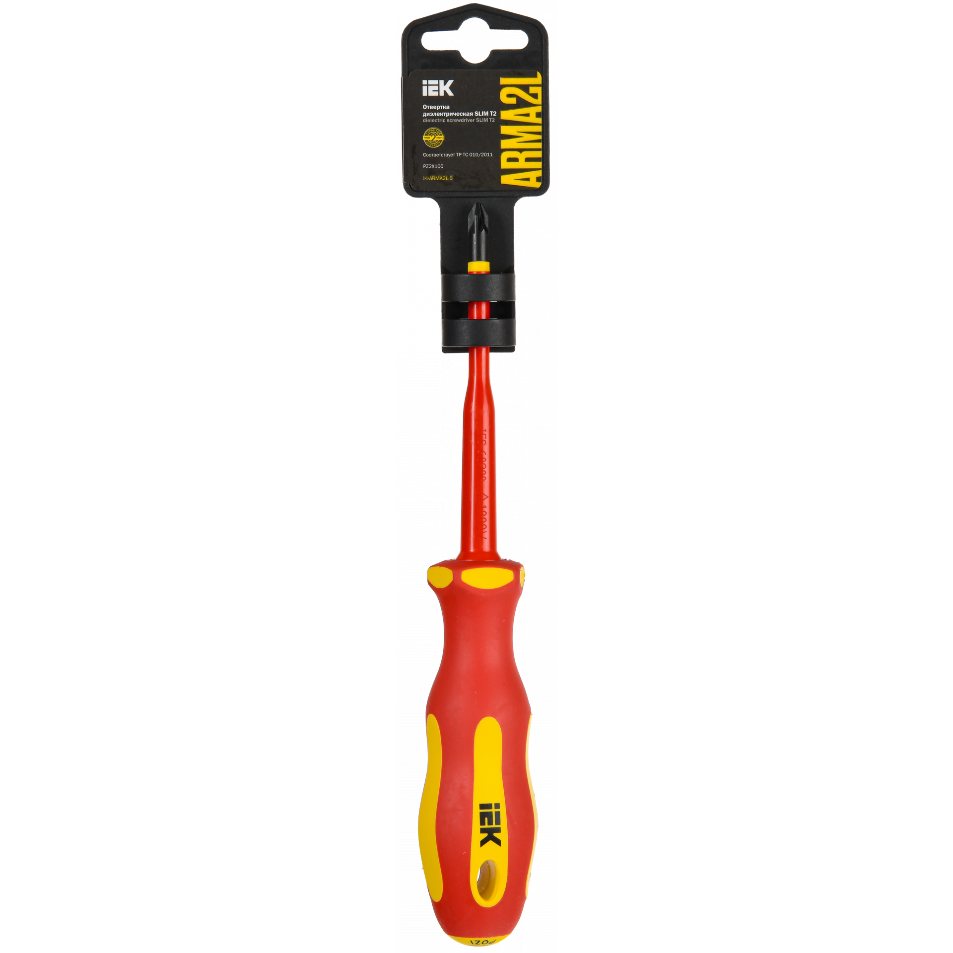 ARMA2L 5 Отвертка диэлектрическая SLIM PZ2х100 Т2 IEK