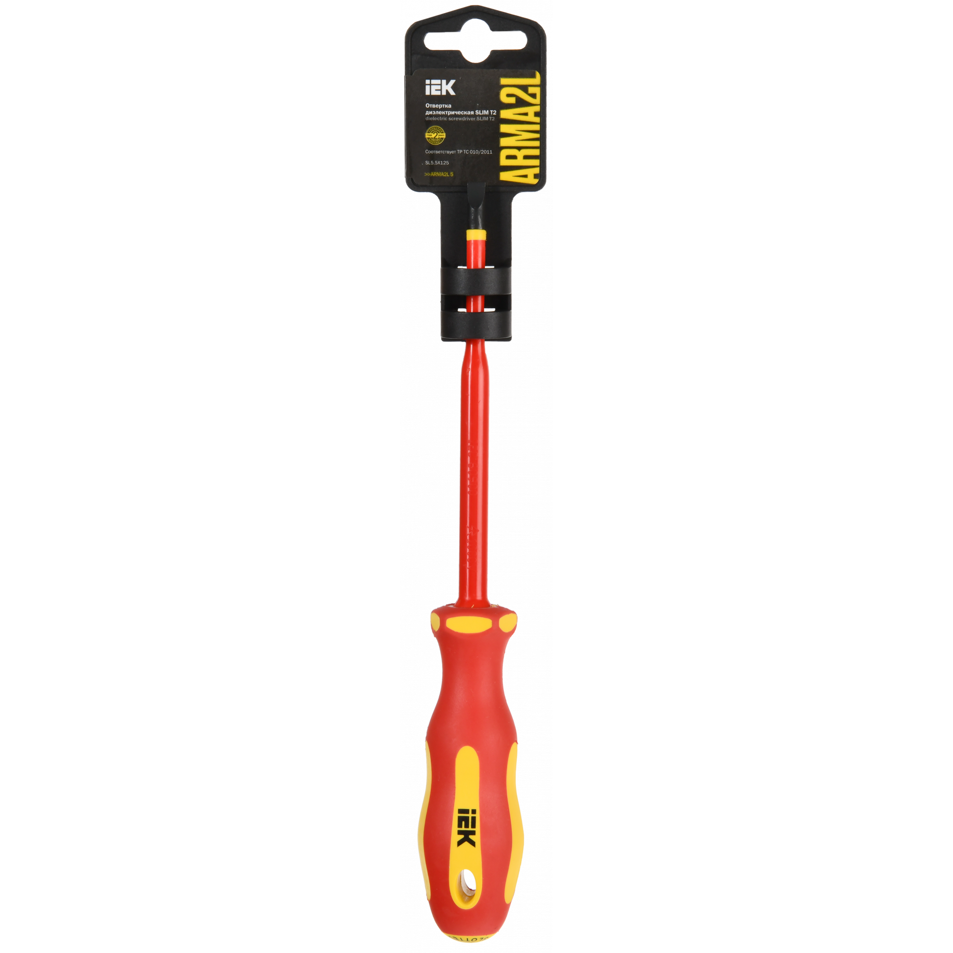 ARMA2L 5 Отвертка диэлектрическая SLIM SL5,5х125 Т2 IEK