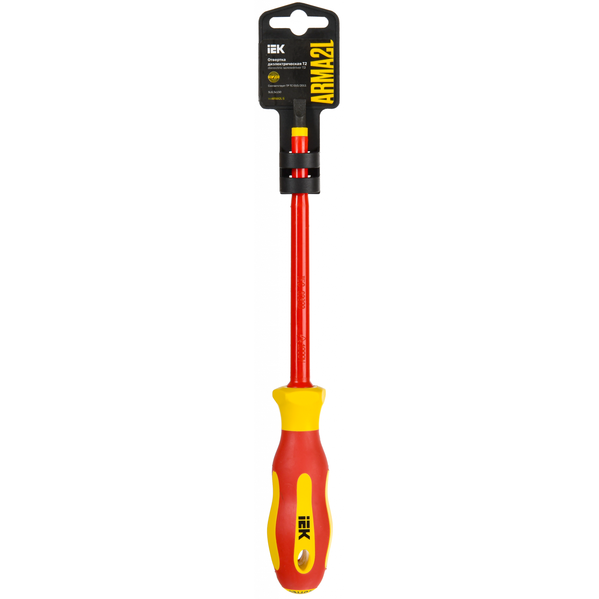 ARMA2L 5 Отвертка диэлектрическая SLIM SL6,5х150 Т2 IEK