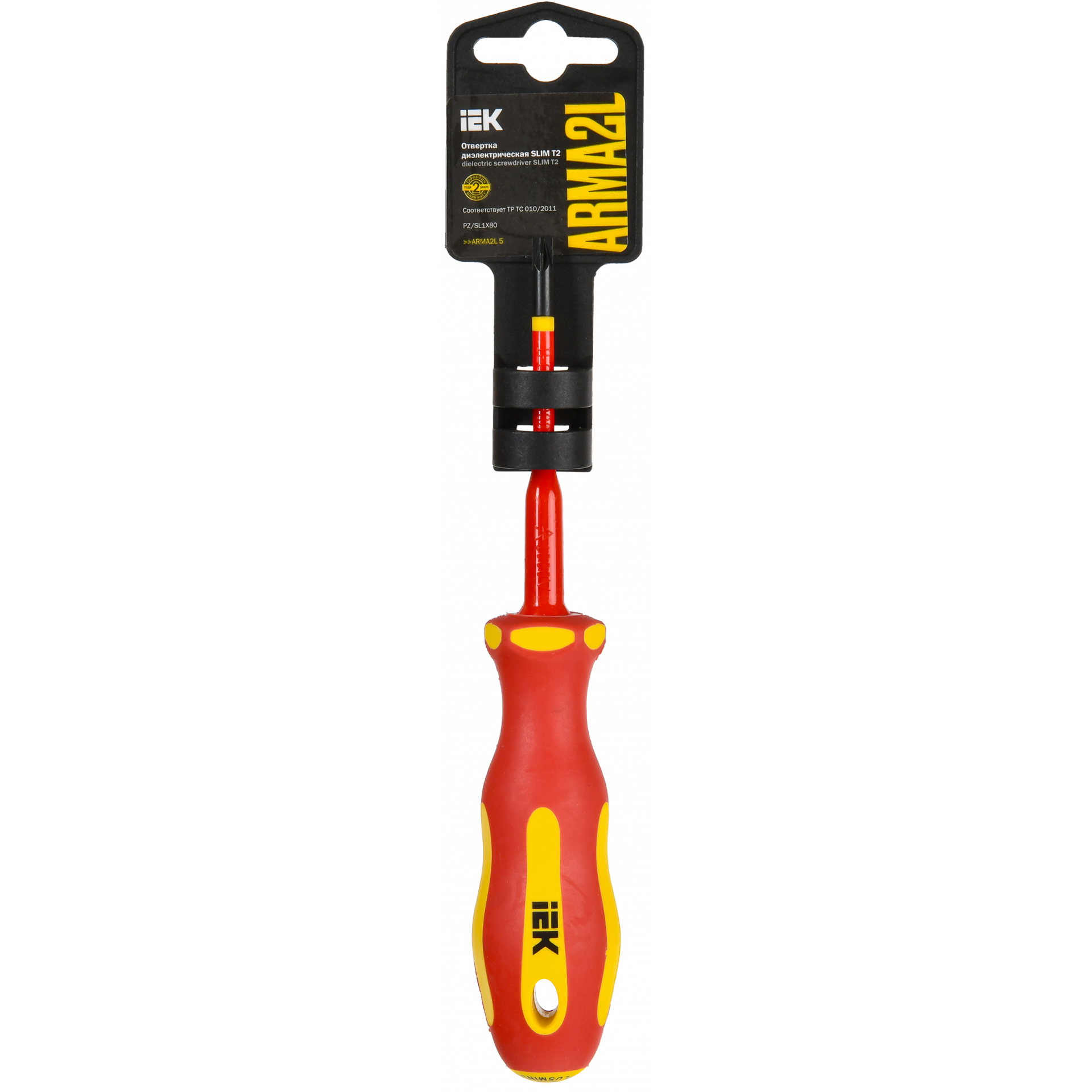 ARMA2L 5 Отвертка диэлектрическая SLIM PZ/SL1х80 Т2 IEK