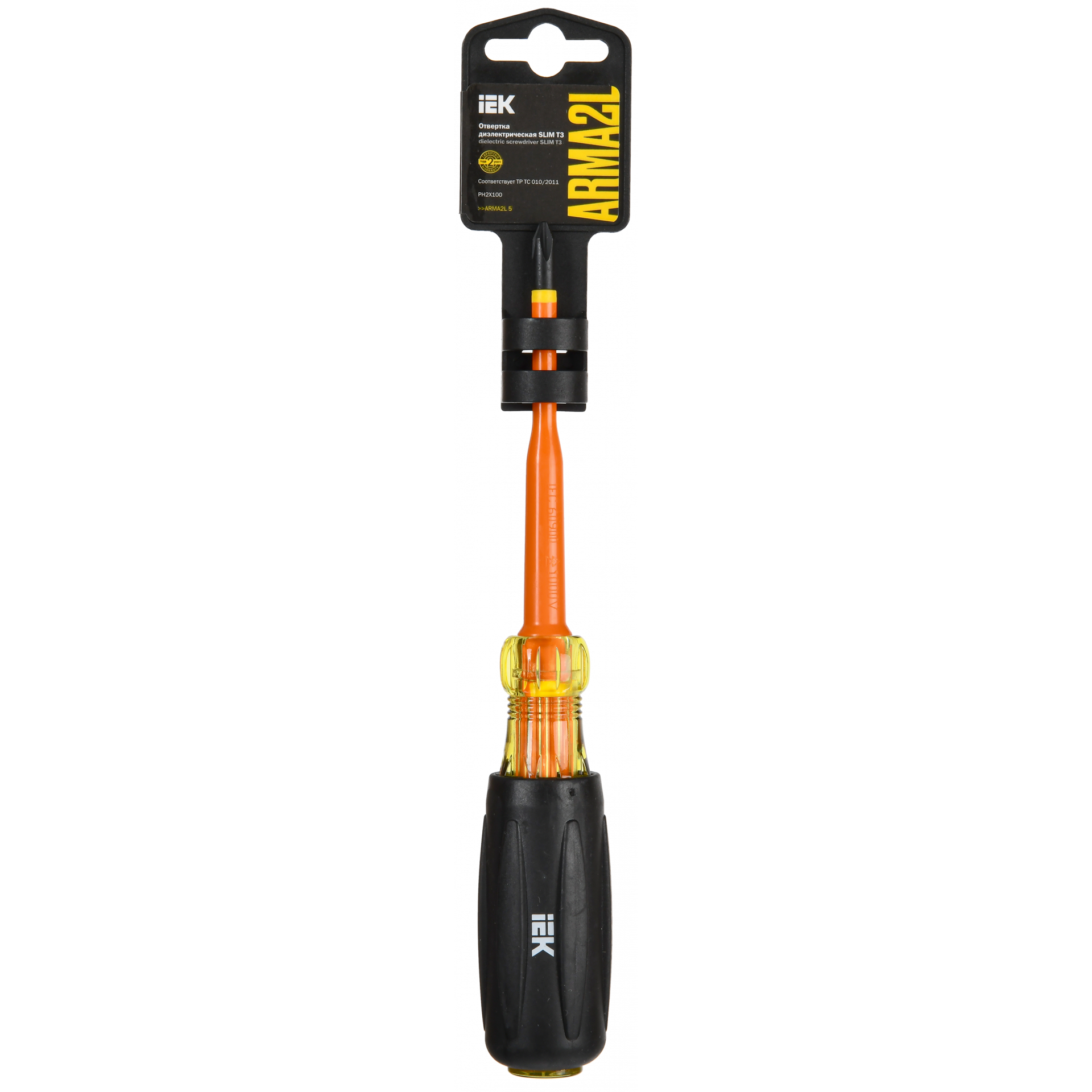 ARMA2L 5 Отвертка диэлектрическая SLIM PH2х100 Т3 IEK