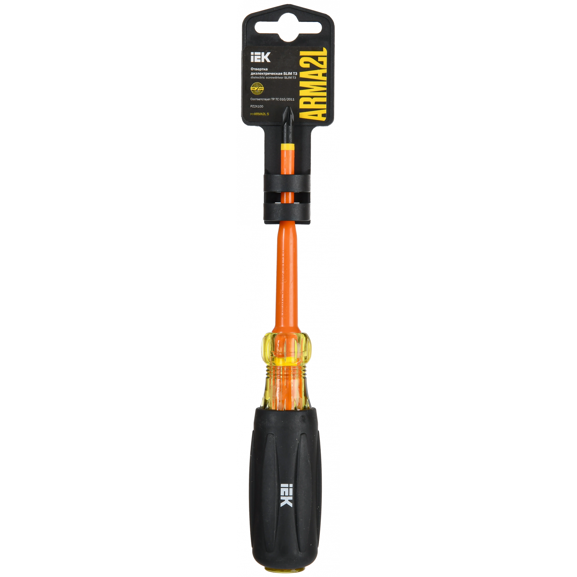ARMA2L 5 Отвертка диэлектрическая SLIM PZ2х100 Т3 IEK
