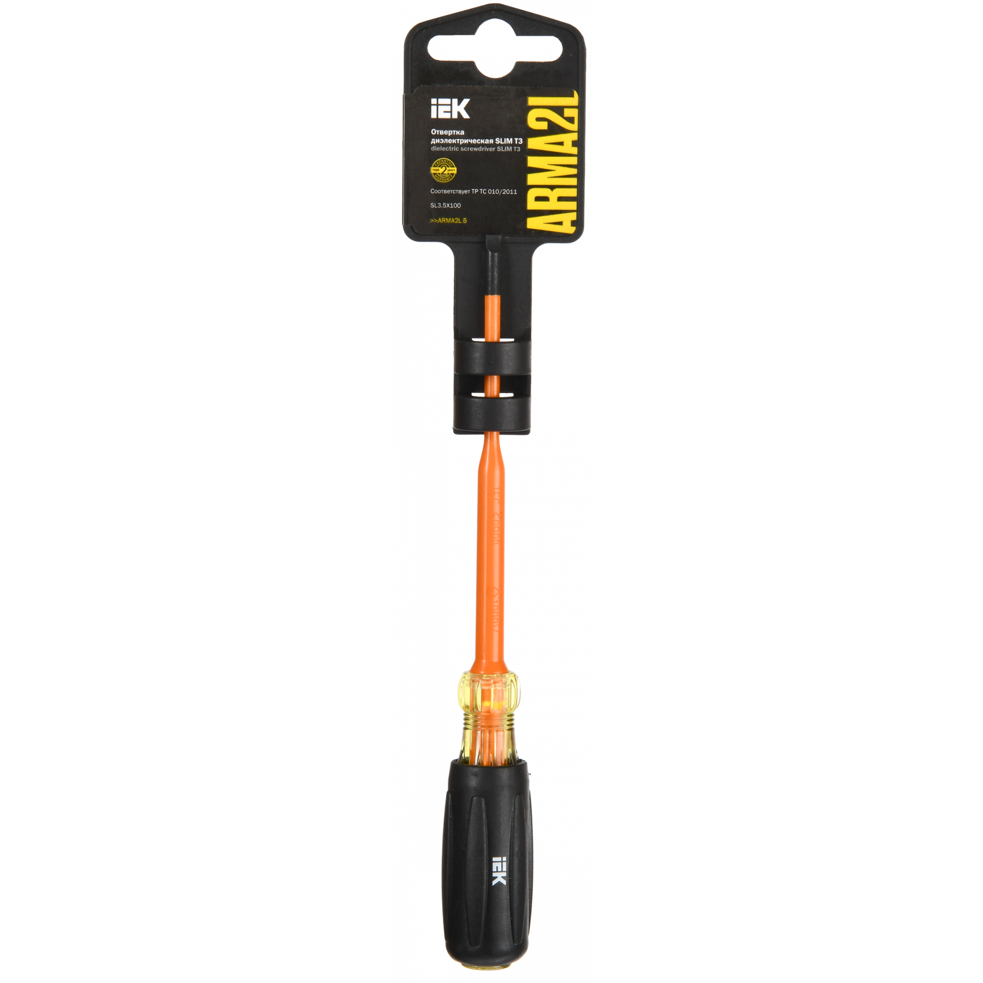 ARMA2L 5 Отвертка диэлектрическая SLIM SL3,5х100 Т3 IEK