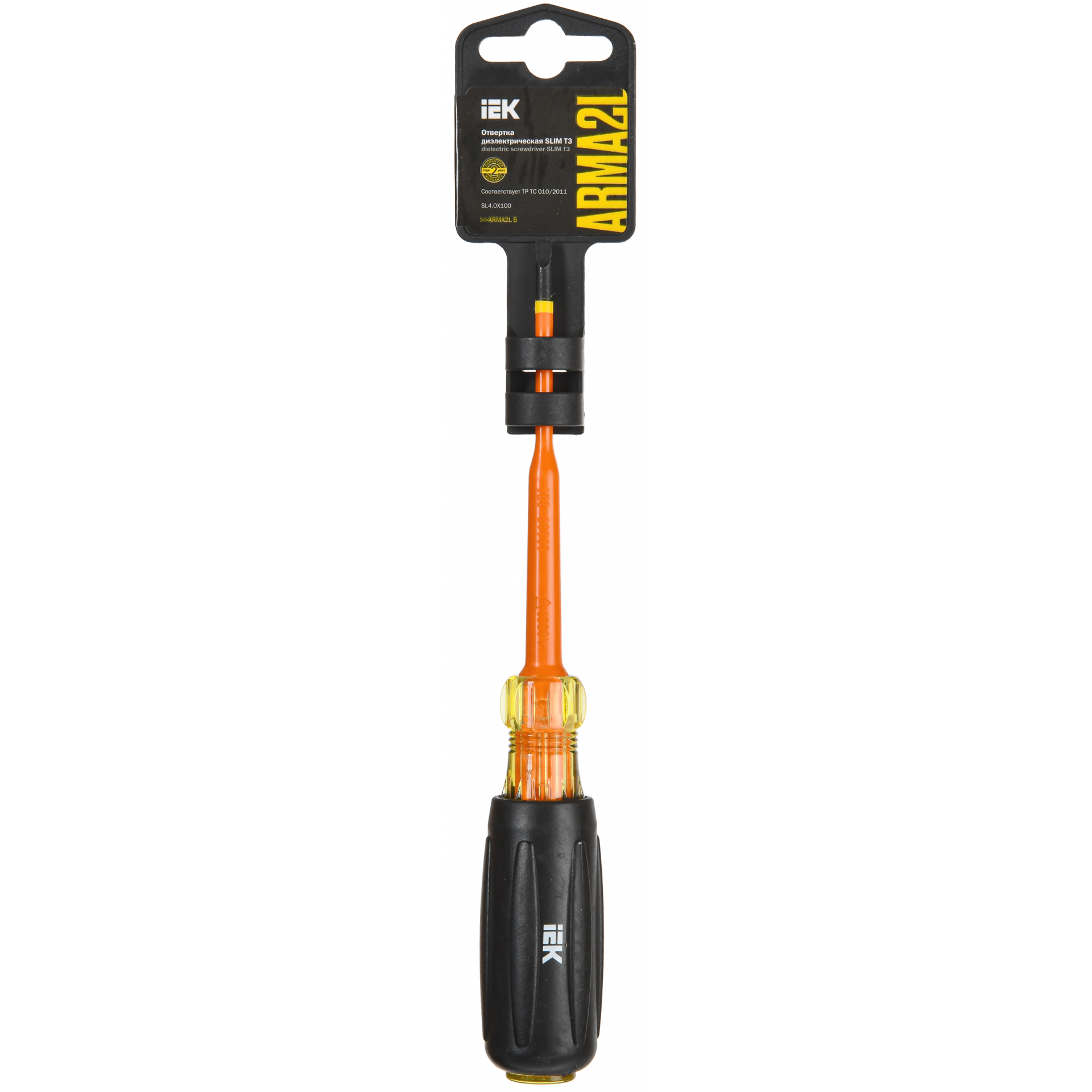 ARMA2L 5 Отвертка диэлектрическая SLIM SL4,0х100 Т3 IEK