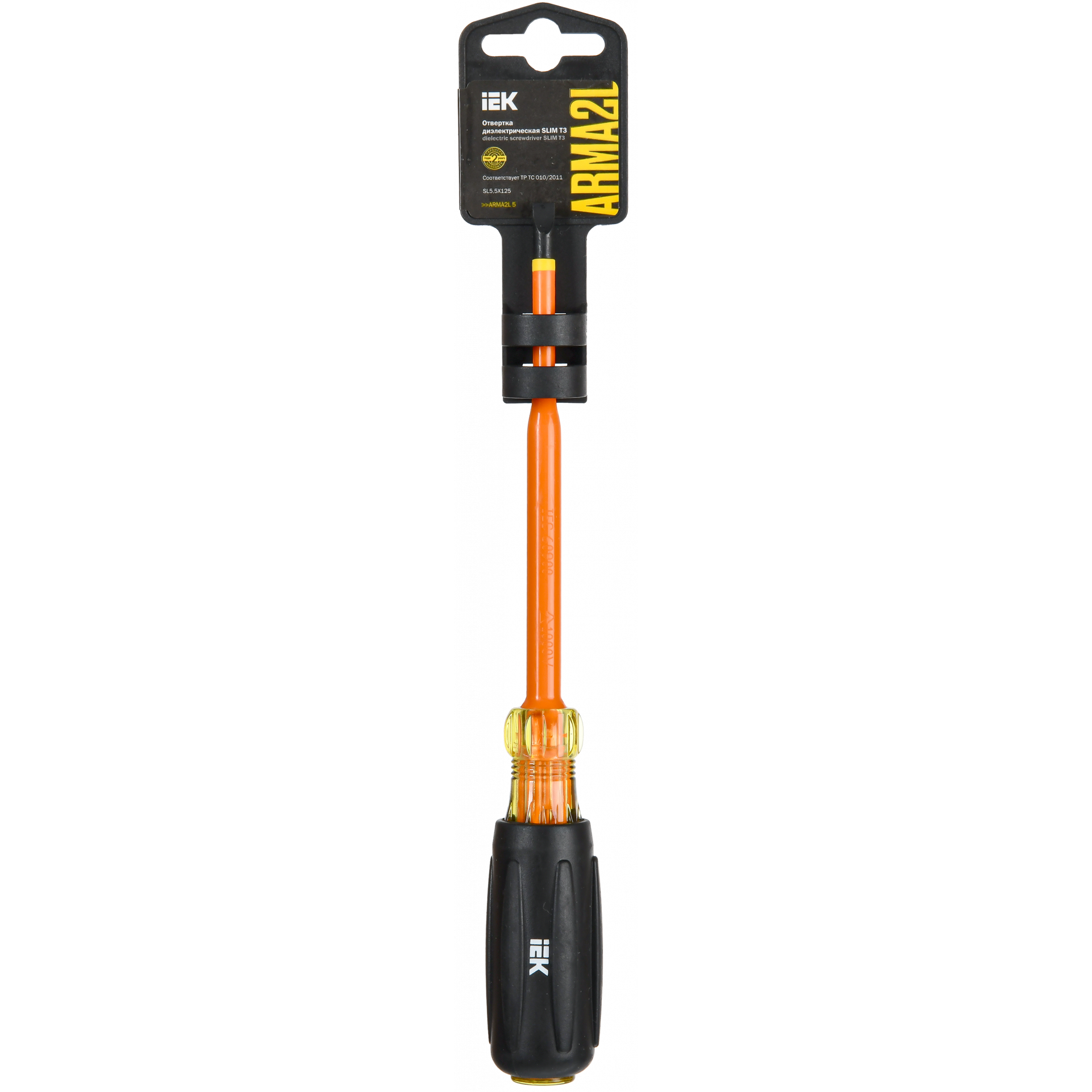 ARMA2L 5 Отвертка диэлектрическая SLIM SL5,5х125 Т3 IEK