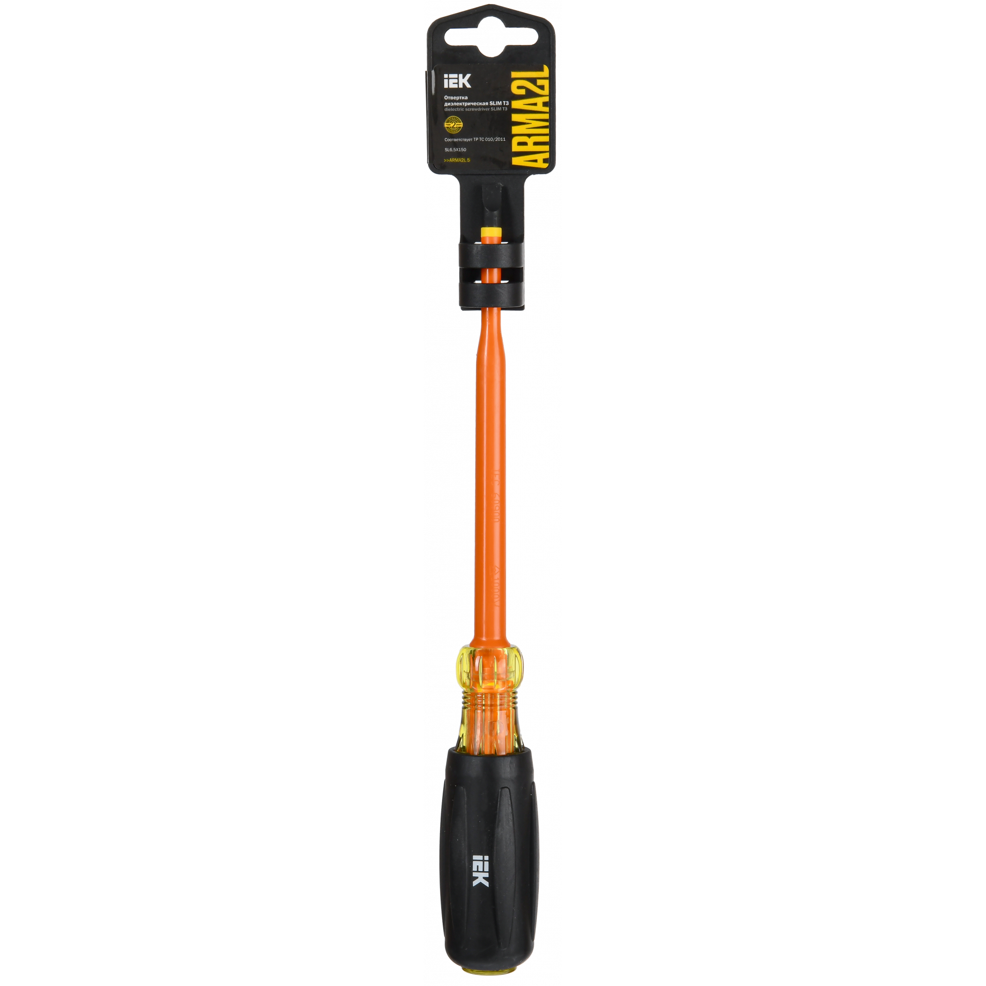ARMA2L 5 Отвертка диэлектрическая SLIM SL6,5х150 Т3 IEK