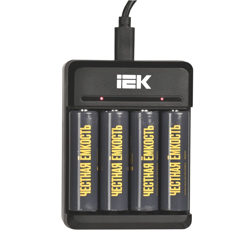 Устройство зарядное для 2-4 NiMH/CD аккумуляторов AA/AAA 200мА с LED индикатором IEK