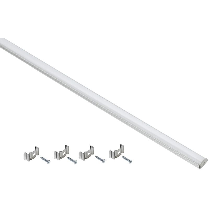 Профиль алюминиевый для светодиодной ленты 1606 гибкий накладной прямоугольный 2м с комплектом аксессуаров (опал) IEK