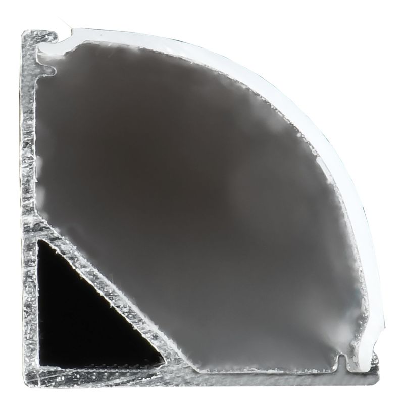 Профиль алюминиевый для светодиодной ленты 1616 накладной угловой 2м с комплектом аксессуаров (опал) IEK