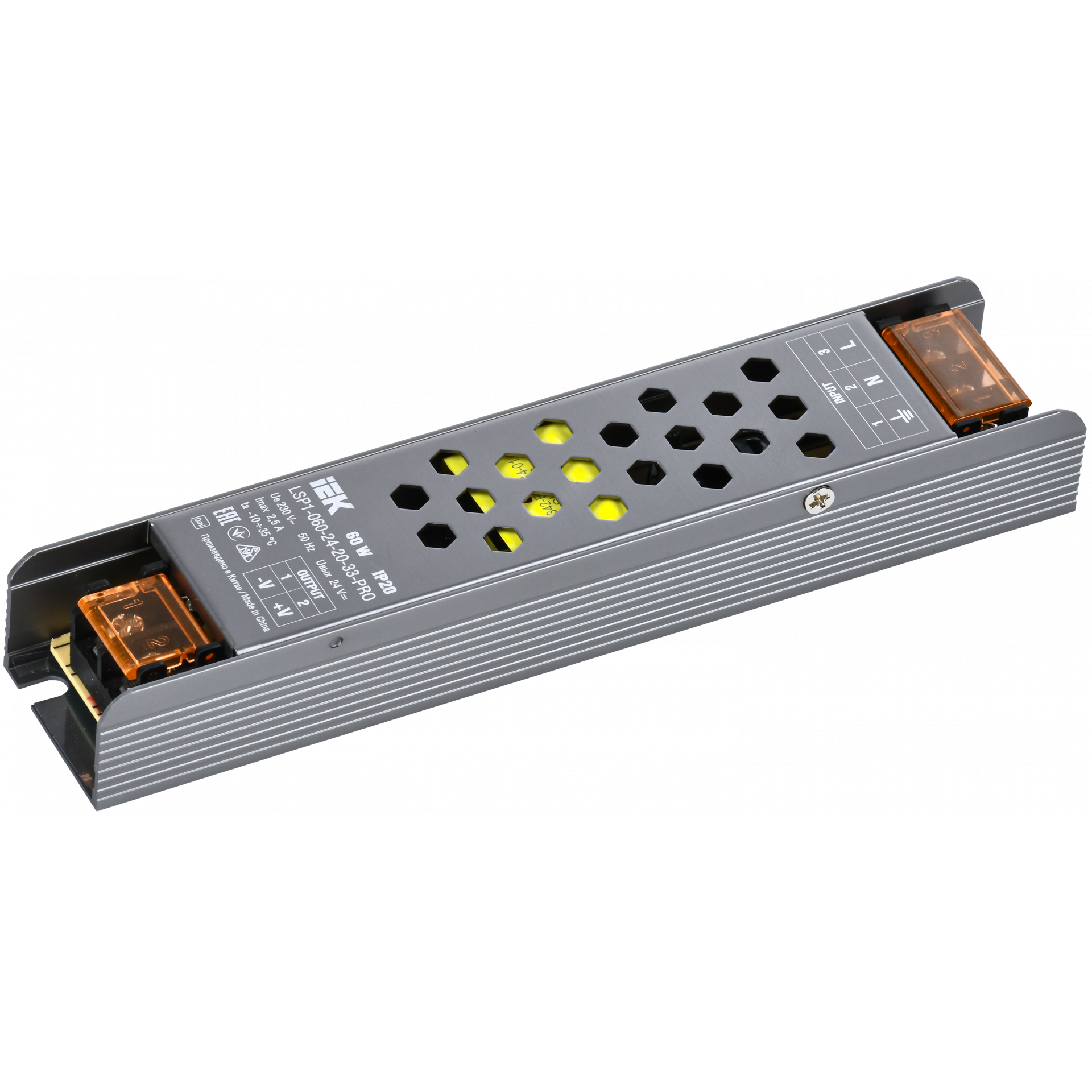 Драйвер LED ИПСН-PRO 60Вт 24В клеммы IP20 IEK