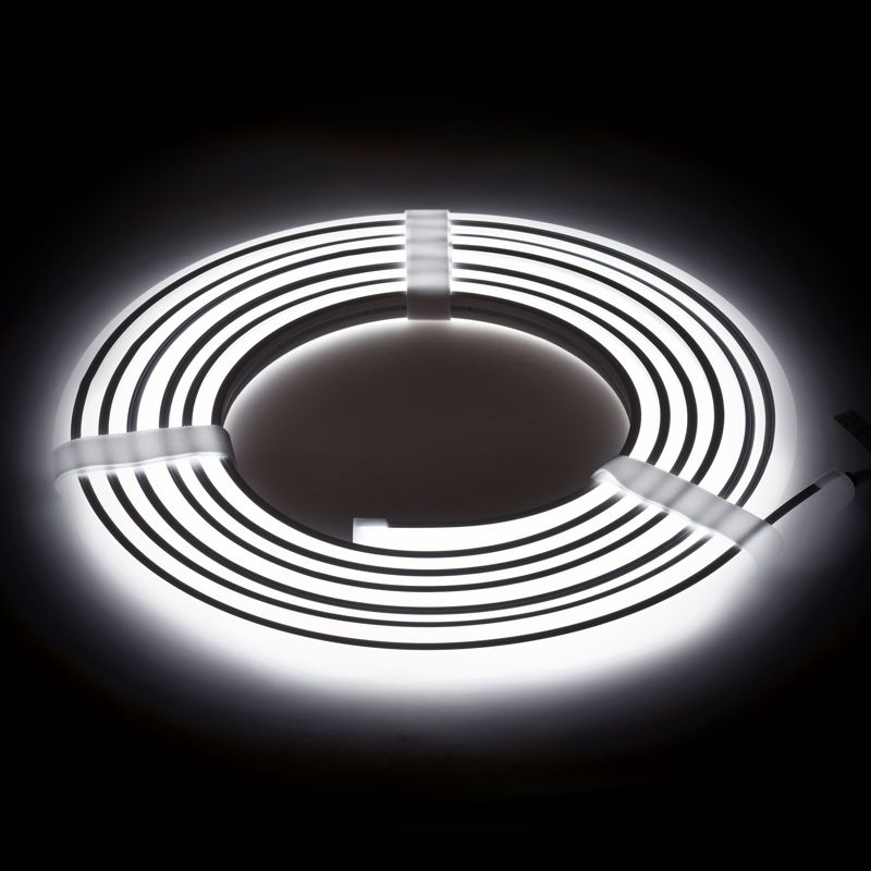 Лента светодиодная неон термостойкая 5м SMD2835 120LED/м 8Вт/м IP67 13мм 24В холодный белый IEK