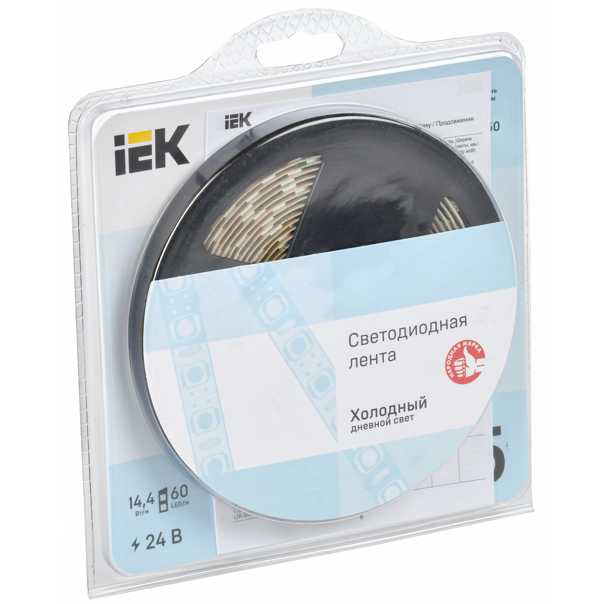 Лента светодиодная 5м LSR-5050W60-14,4-IP20-24В IEK