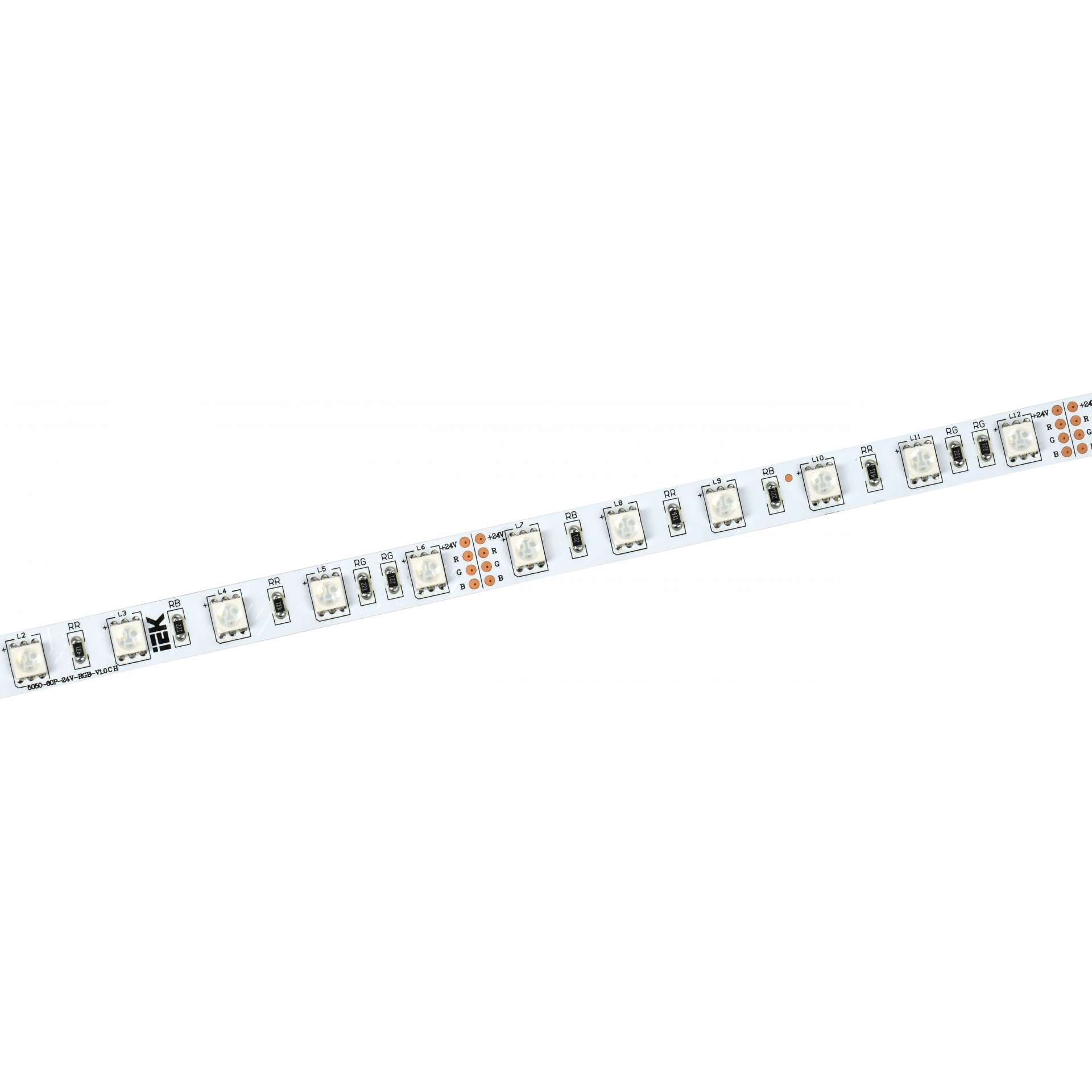 Лента светодиодная 5м LSR-5050RGB60-14,4-IP20-24В IEK