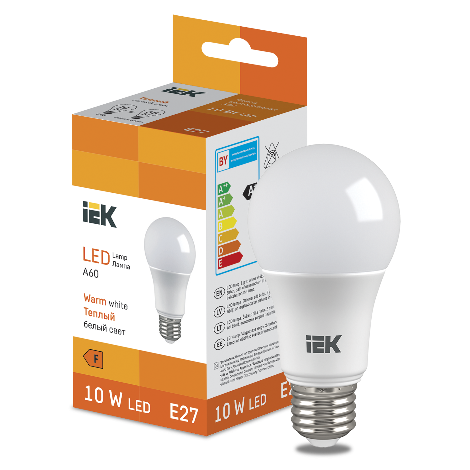 LED Bulb A60 950lm 3000K E27 IEK