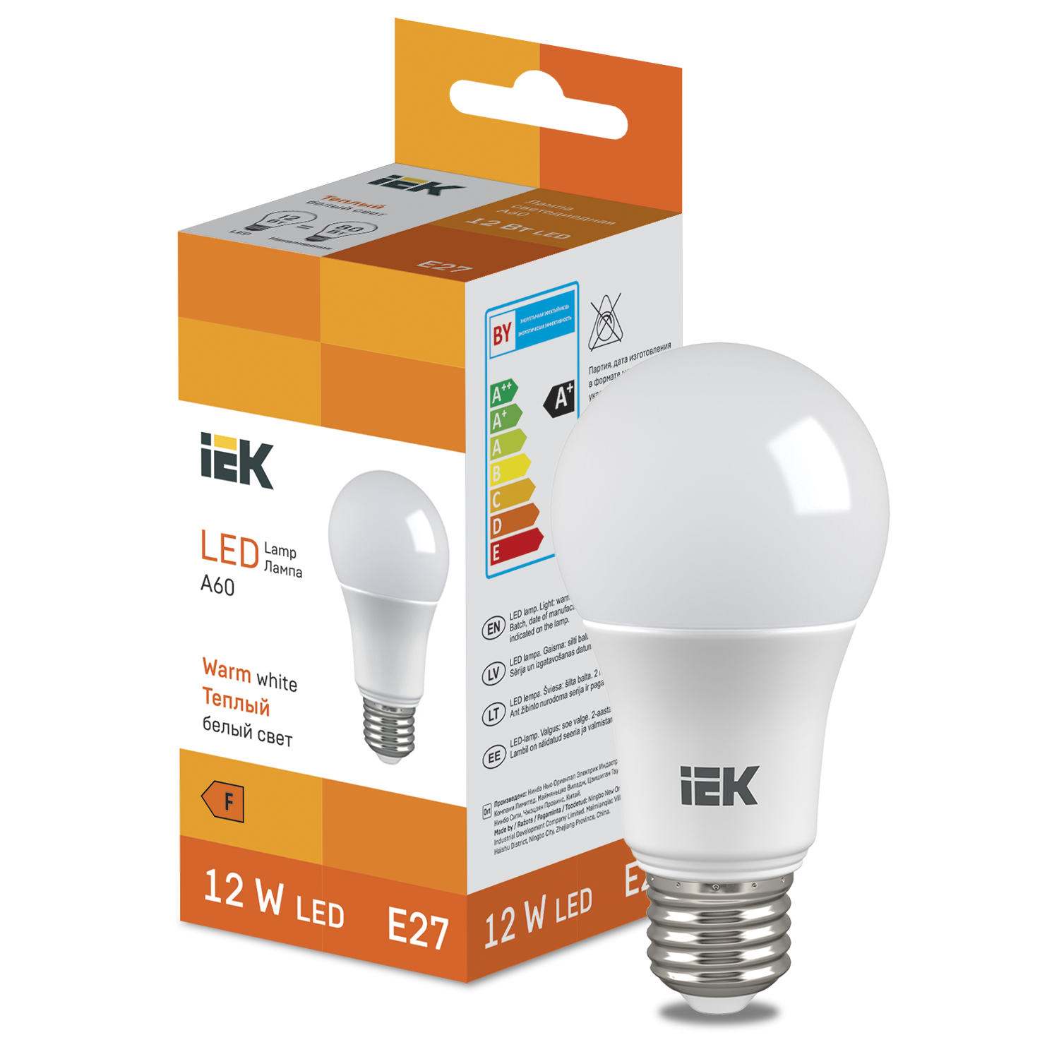 LED Bulb A60 1140lm 3000K E27 IEK