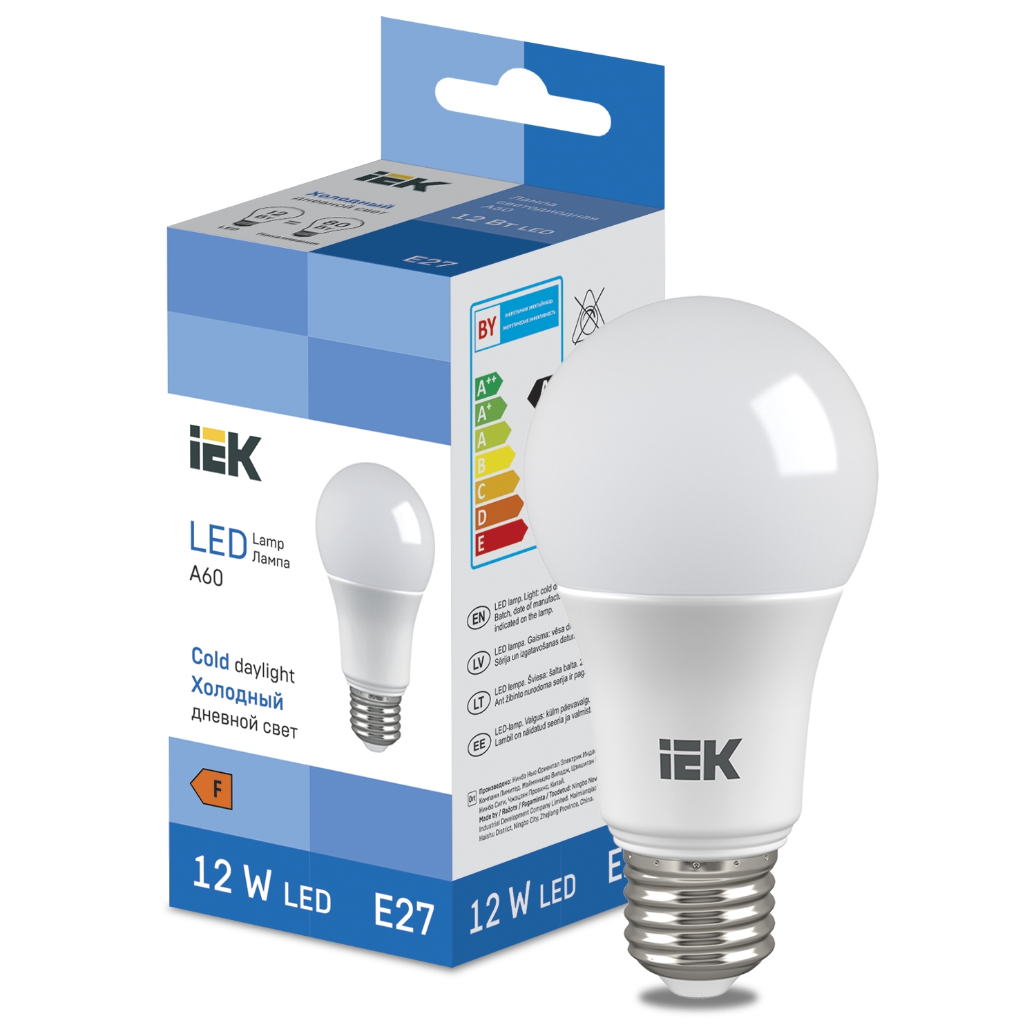 LED Bulb A60 1140lm 6500K E27 IEK