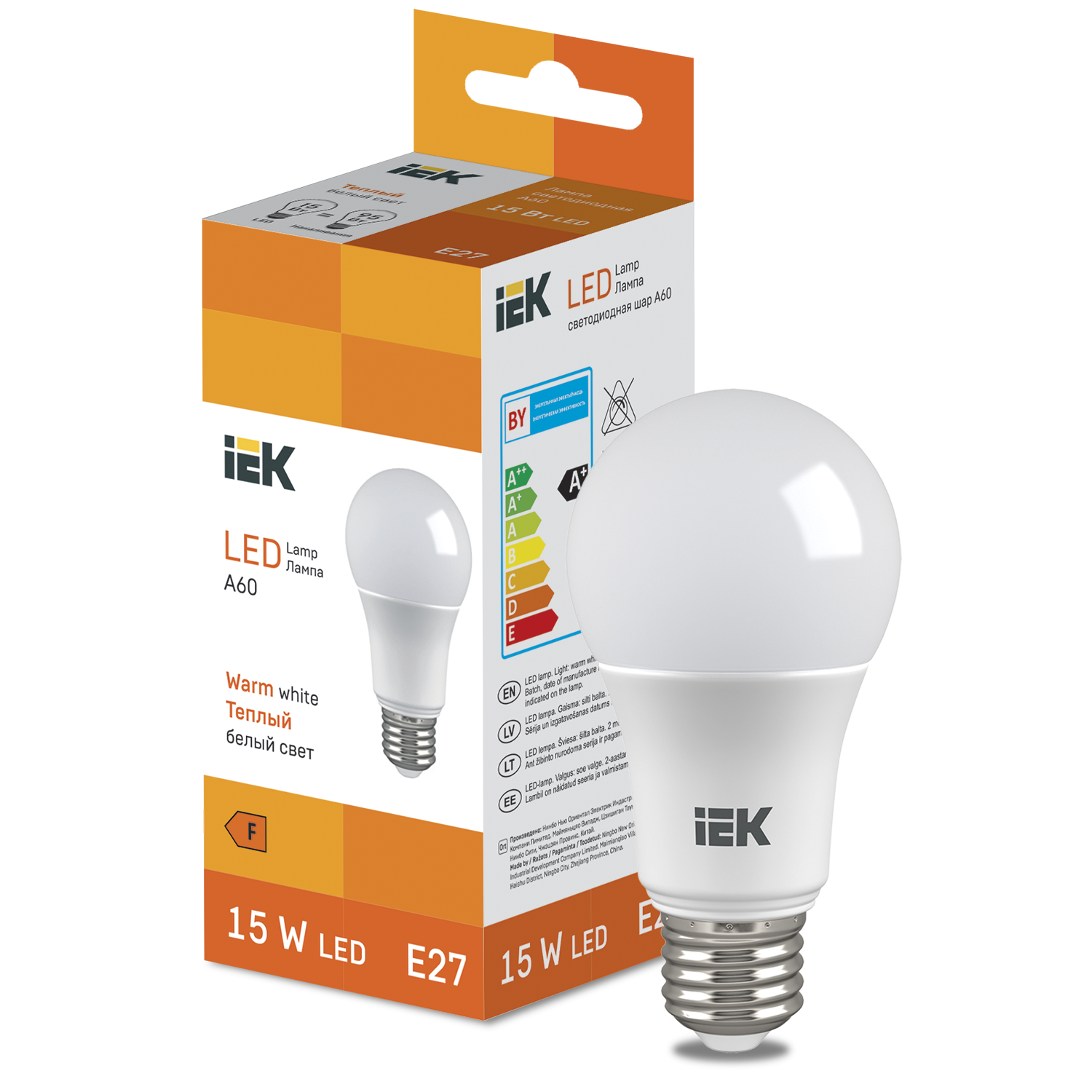 LED Bulb A60 1500lm 3000K E27 IEK