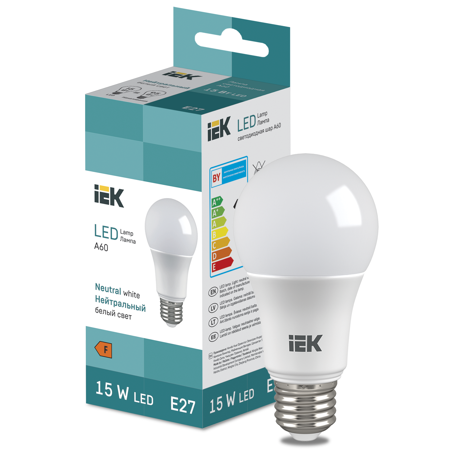 LED Bulb A60 1500lm 4000K E27 IEK