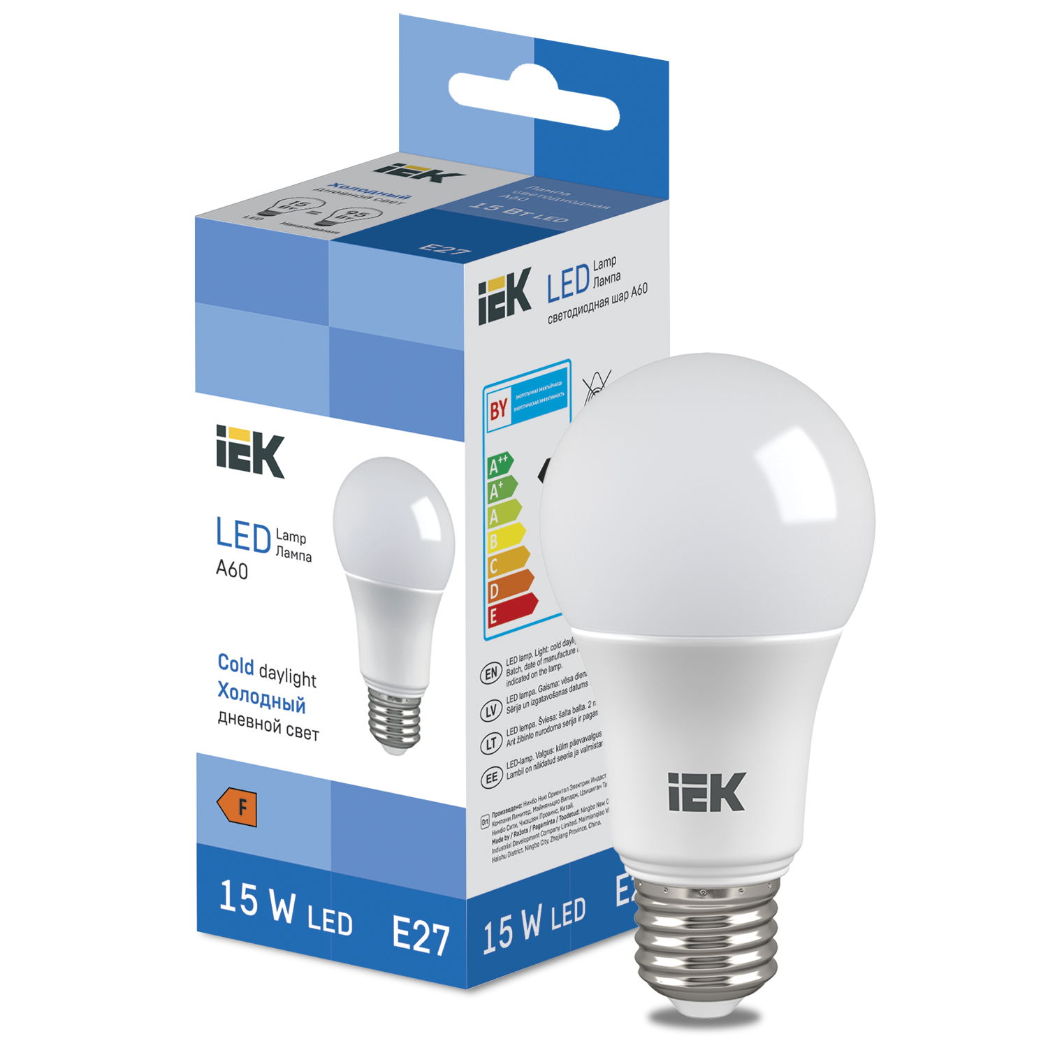 LED Bulb A60 1500lm 6500K E27 IEK