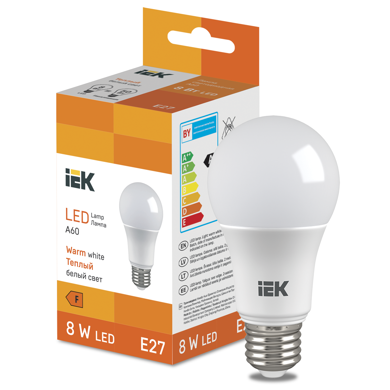 LED Bulb A60 710lm 3000K E27 IEK