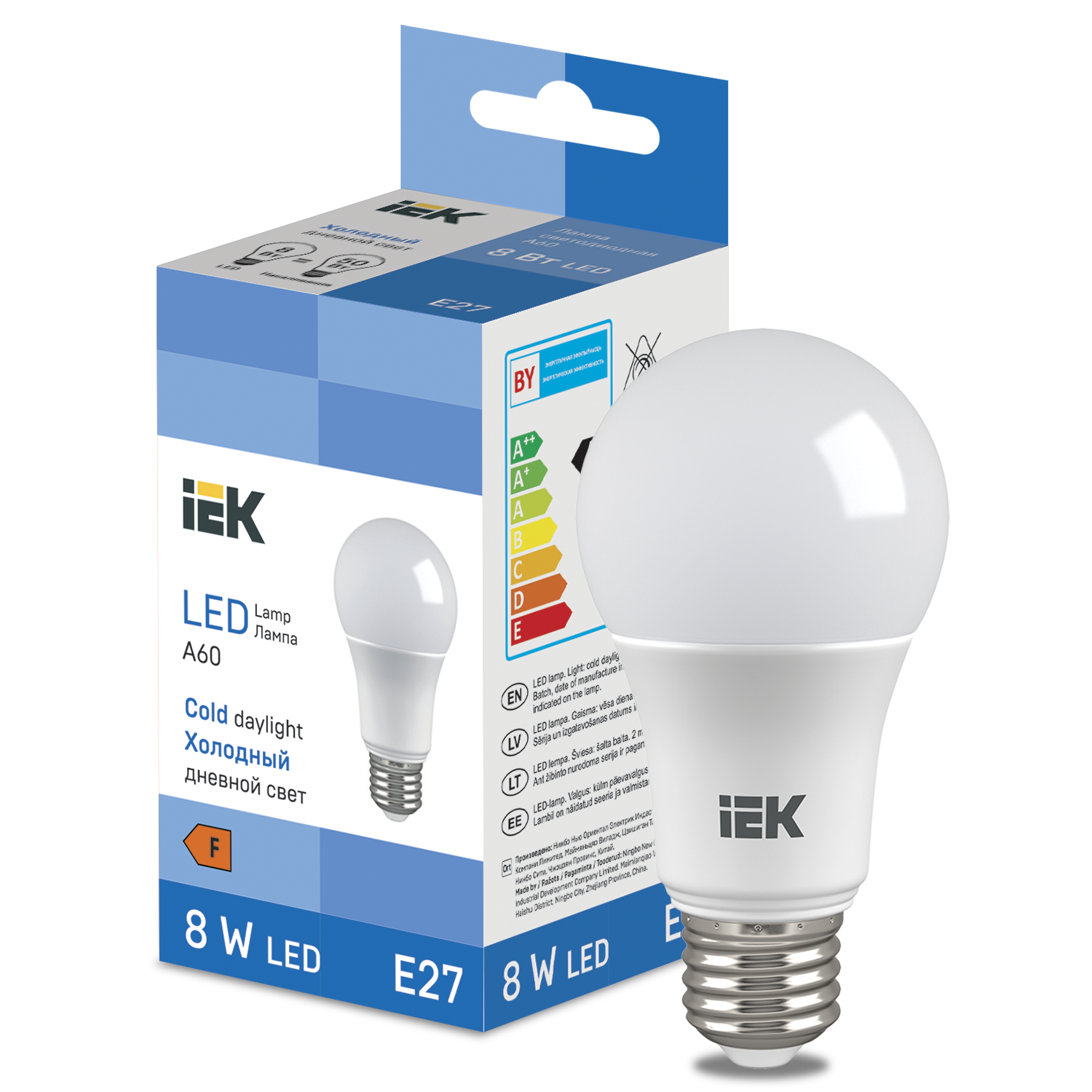LED Bulb A60 710lm 6500K E27 IEK