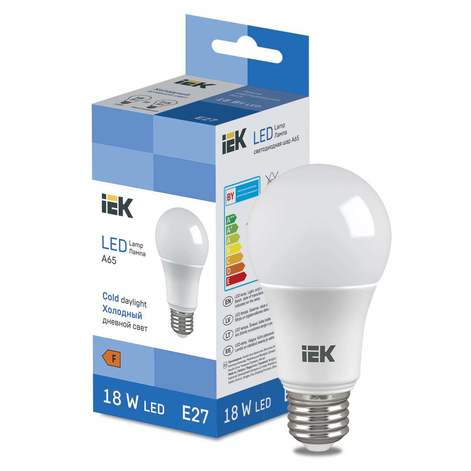 LED Bulb A65 1850lm 6500K E27 IEK