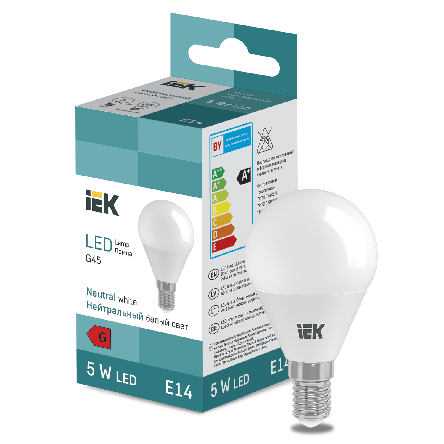 LED Globe G45 400lm 4000K E14 IEK